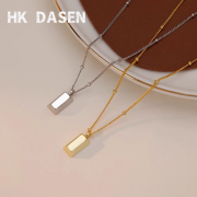 HK DASEN轻奢纯银暴富小金条项链